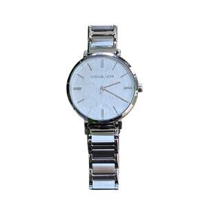 Michael Kors Silver Tone Watch Women's Stainless Steel Bracelet Wristwatch